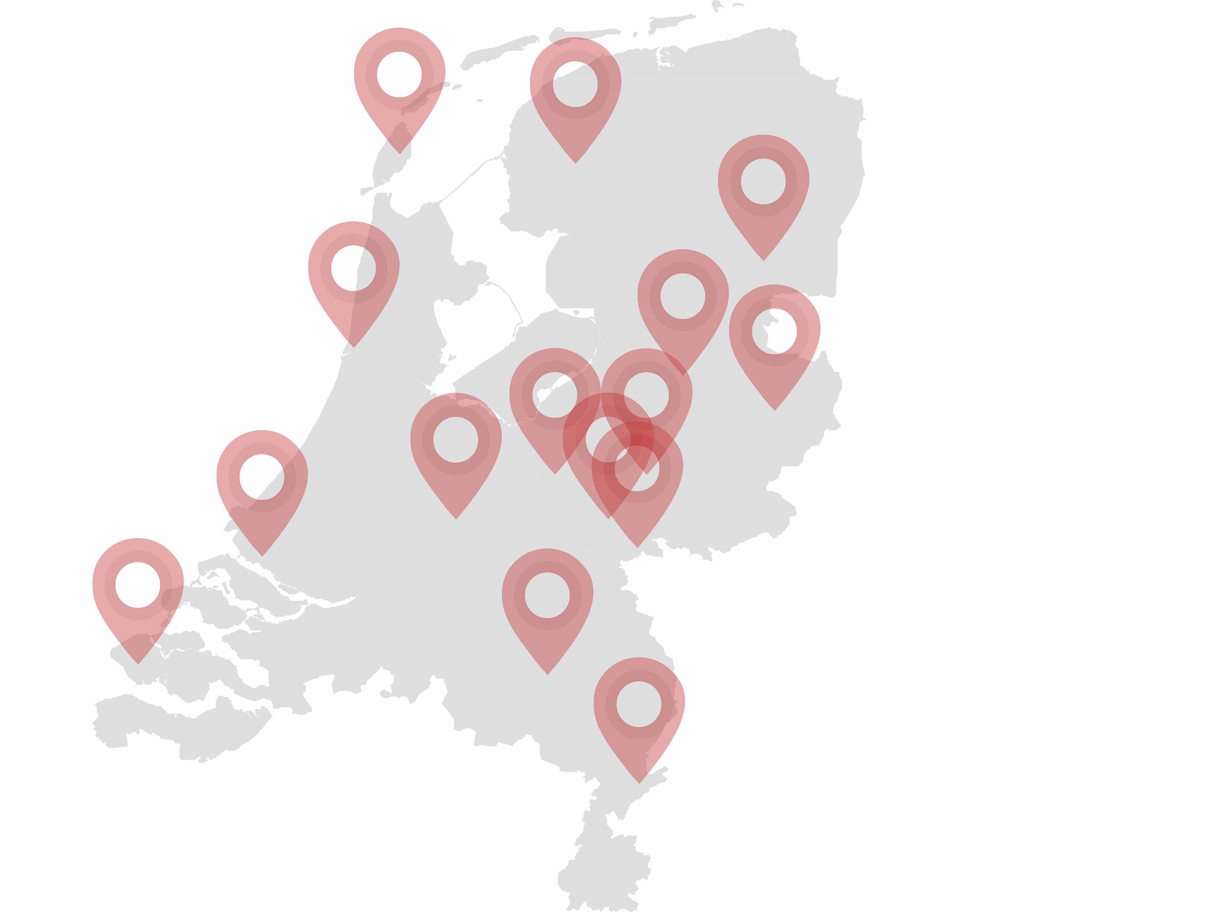 Signalen op de kaart in Nederland